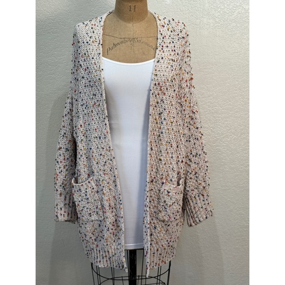 Haptics by Holly Harper Sweaters - Haptics by Holly Harper Women's Confetti Knit Oversized Cardigan Sweater‎ Size M